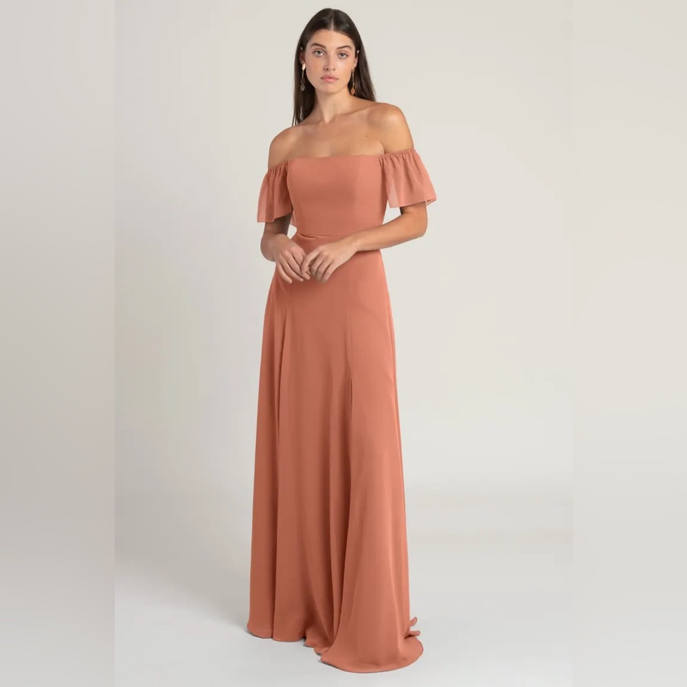 JENNY YOO “Elsie” - Canyon Sunset Luxe Chiffon size 6. New with tags, never worn